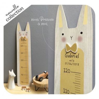 Toise Personnalisable Mr Lapin Moutarde